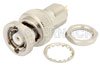 RP BNC Male Bulkhead Mount Connector Solder Attachment Solder Cup Terminal, .350 inch D Hole