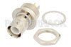 RP BNC Female Bulkhead Mount Isolated Ground Connector Solder Attachment Solder Cup Terminal, .480 inch D Hole