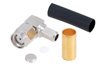 RP-SMA Male Right Angle Connector Solder Attachment for RG58, RG55, RG141, RG142, RG223, RG400