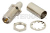 RP SMA Female Bulkhead Mount Connector Crimp/Solder Attachment for RG55, RG141, RG142, RG223, RG400, .235 inch D Hole