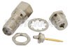 RP SMA Female Bulkhead Connector Clamp/Solder Attachment For RG178, RG196, .235 inch D Hole