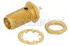 RP SMA Female Bulkhead Connector Solder Attachment Solder Cup Terminal, .235 inch D Hole, .150 inch Max Panel