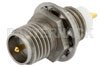 RP SMA Female Bulkhead Mount Connector Solder Attachment Solder Cup Terminal, .235 inch D Hole, .125 inch Max Panel