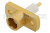 MCX Jack Connector Solder Attachment 2 Hole Flange Mount Pin Terminal, .328 inch Hole Spacing