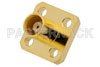 MCX Jack Connector Solder Attachment 4 Hole Flange Solder Cup Terminal, .232 inch Hole Spacing