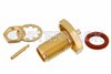 SMA Female Bulkhead Mount Connector Solder Attachment for PE-034SR, .235 inch D Hole