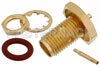 SMA Female Bulkhead Mount Connector Solder Attachment for PE-020SR, .235 inch D Hole