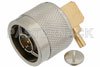 N Male Right Angle Connector Solder Attachment for PE-SR405AL, PE-SR405FL, PE-SR405FLJ, RG405
