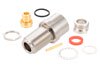 N Female Bulkhead Connector Clamp/Solder Attachment For PE-SR401AL, PE-SR401FL, RG401, .640 inch DD Hole