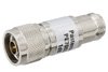 1 dB Fixed Attenuator, N Male to N Female Brass Nickel Body Rated to 1 Watt Up to 3 GHz