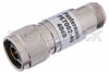 40 dB Fixed Attenuator, N Male to N Female Brass Nickel Body Rated to 1 Watt Up to 3 GHz
