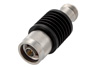 2 dB Fixed Attenuator, N Male to N Female Black Anodized Aluminum Heatsink Body Rated to 10 Watts Up to 18 GHz