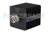 1 dB Fixed Attenuator, N Male to N Female Black Anodized Aluminum Heatsink Body Rated to 25 Watts Up to 18 GHz