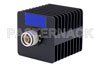 2 dB Fixed Attenuator, N Male to N Female Black Anodized Aluminum Heatsink Body Rated to 25 Watts Up to 18 GHz