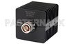 20 dB Fixed Attenuator, N Male to N Female Black Anodized Aluminum Heatsink Body Rated to 25 Watts Up to 18 GHz