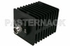 10 dB Fixed Attenuator, N Male to N Female Directional Black Anodized Aluminum Heatsink Body Rated to 100 Watts Up to 1.5 GHz
