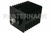 40 dB Fixed Attenuator, N Male to N Female Directional Black Anodized Aluminum Heatsink Body Rated to 100 Watts Up to 1.5 GHz