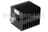 30 dB Fixed Attenuator, TNC Male to TNC Female Black Anodized Aluminum Heatsink Body Rated to 25 Watts Up to 18 GHz