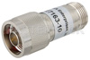 10 dB Fixed Attenuator, N Male To N Female Brass Nickel Body Rated To 1 Watt Up To 2 GHz