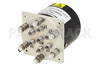 SP6T Electromechanical Relay Latching Switch, Terminated, DC to 40 GHz, 3W, 12V Self Cut Off, TTL, Indicators, Reset, 2.92mm