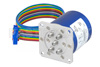 SP4T 0.03 dB Low Insertion Loss Repeatability Relay Latching Switch, Terminated, DC to 20 GHz, 70W, 24V, Indicators, Self Cut Off, SMA