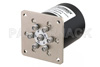 SP6T Electromechanical Relay Latching Switch, Terminated, DC to 18 GHz, up to 90W, 12V, SMA