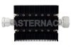 20 dB Fixed Attenuator, 7/16 DIN Female To 7/16 DIN Male Directional Black Anodized Aluminum Heatsink Body Rated To 100 Watts Up To 6 GHz