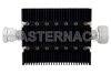 3 dB Fixed Attenuator, 7/16 DIN Female To 7/16 DIN Male Directional Black Anodized Aluminum Heatsink Body Rated To 100 Watts Up To 6 GHz