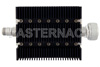3 dB Fixed Attenuator, N Female To 7/16 DIN Male Directional Black Anodized Aluminum Heatsink Body Rated To 100 Watts Up To 6 GHz