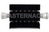 30 dB Fixed Attenuator, 7/16 DIN Female To 7/16 DIN Female Directional Black Anodized Aluminum Heatsink Body Rated To 100 Watts Up To 6 GHz