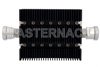 50 dB Fixed Attenuator, 7/16 DIN Female To 7/16 DIN Female Directional Black Anodized Aluminum Heatsink Body Rated To 100 Watts Up To 6 GHz