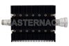 6 dB Fixed Attenuator, N Female To 7/16 DIN Female Directional Black Anodized Aluminum Heatsink Body Rated To 100 Watts Up To 6 GHz