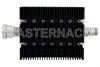 3 dB Fixed Attenuator, 7/16 DIN Female To N Female Directional Black Anodized Aluminum Heatsink Body Rated To 100 Watts Up To 6 GHz