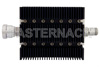 40 dB Fixed Attenuator, 7/16 DIN Female To N Female Directional Black Anodized Aluminum Heatsink Body Rated To 100 Watts Up To 6 GHz