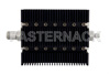 50 dB Fixed Attenuator, N Female To SMA Male Directional Black Anodized Aluminum Heatsink Body Rated To 100 Watts Up To 6 GHz