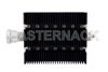 30 dB Fixed Attenuator, 7/16 DIN Female To SMA Female Directional Black Anodized Aluminum Heatsink Body Rated To 100 Watts Up To 6 GHz