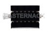 40 dB Fixed Attenuator, 7/16 DIN Female To SMA Female Directional Black Anodized Aluminum Heatsink Body Rated To 100 Watts Up To 6 GHz