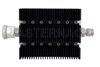 20 dB Fixed Attenuator, 7/16 DIN Female To TNC Male Directional Black Anodized Aluminum Heatsink Body Rated To 100 Watts Up To 6 GHz