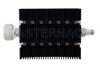 6 dB Fixed Attenuator, 7/16 DIN Male To TNC Female Directional Black Anodized Aluminum Heatsink Body Rated To 100 Watts Up To 6 GHz