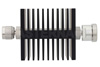 50 dB Fixed Attenuator, N Male to 7/16 DIN Female Directional Black Anodized Aluminum Heatsink Body Rated to 50 Watts Up to 6 GHz