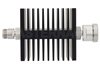 3 dB Fixed Attenuator, N Female To 7/16 DIN Female Directional Black Anodized Aluminum Heatsink Body Rated To 50 Watts Up To 7.5 GHz