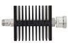 6 dB Fixed Attenuator, N Female To 7/16 DIN Female Directional Black Anodized Aluminum Heatsink Body Rated To 50 Watts Up To 7.5 GHz