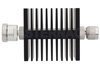 3 dB Fixed Attenuator, 7/16 DIN Female To N Female Directional Black Anodized Aluminum Heatsink Body Rated To 50 Watts Up To 7.5 GHz
