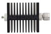 50 dB Fixed Attenuator, SMA Female To N Male Directional Black Anodized Aluminum Heatsink Body Rated To 50 Watts Up To 18 GHz