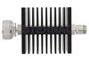 6 dB Fixed Attenuator, TNC Female To N Female Directional Black Anodized Aluminum Heatsink Body Rated To 50 Watts Up To 18 GHz