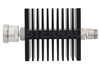 50 dB Fixed Attenuator, 7/16 DIN Female to N Female Directional Black Anodized Aluminum Heatsink Body Rated to 50 Watts Up to 6 GHz