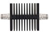 20 dB Fixed Attenuator, N Female To N Female Directional Black Anodized Aluminum Heatsink Body Rated To 50 Watts Up To 18 GHz