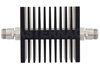 30 dB Fixed Attenuator, N Female To N Female Directional Black Anodized Aluminum Heatsink Body Rated To 50 Watts Up To 18 GHz