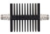 50 dB Fixed Attenuator, N Female to N Female Directional Black Anodized Aluminum Heatsink Body Rated to 50 Watts Up to 6 GHz