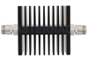 6 dB Fixed Attenuator, N Female To N Female Directional Black Anodized Aluminum Heatsink Body Rated To 50 Watts Up To 18 GHz